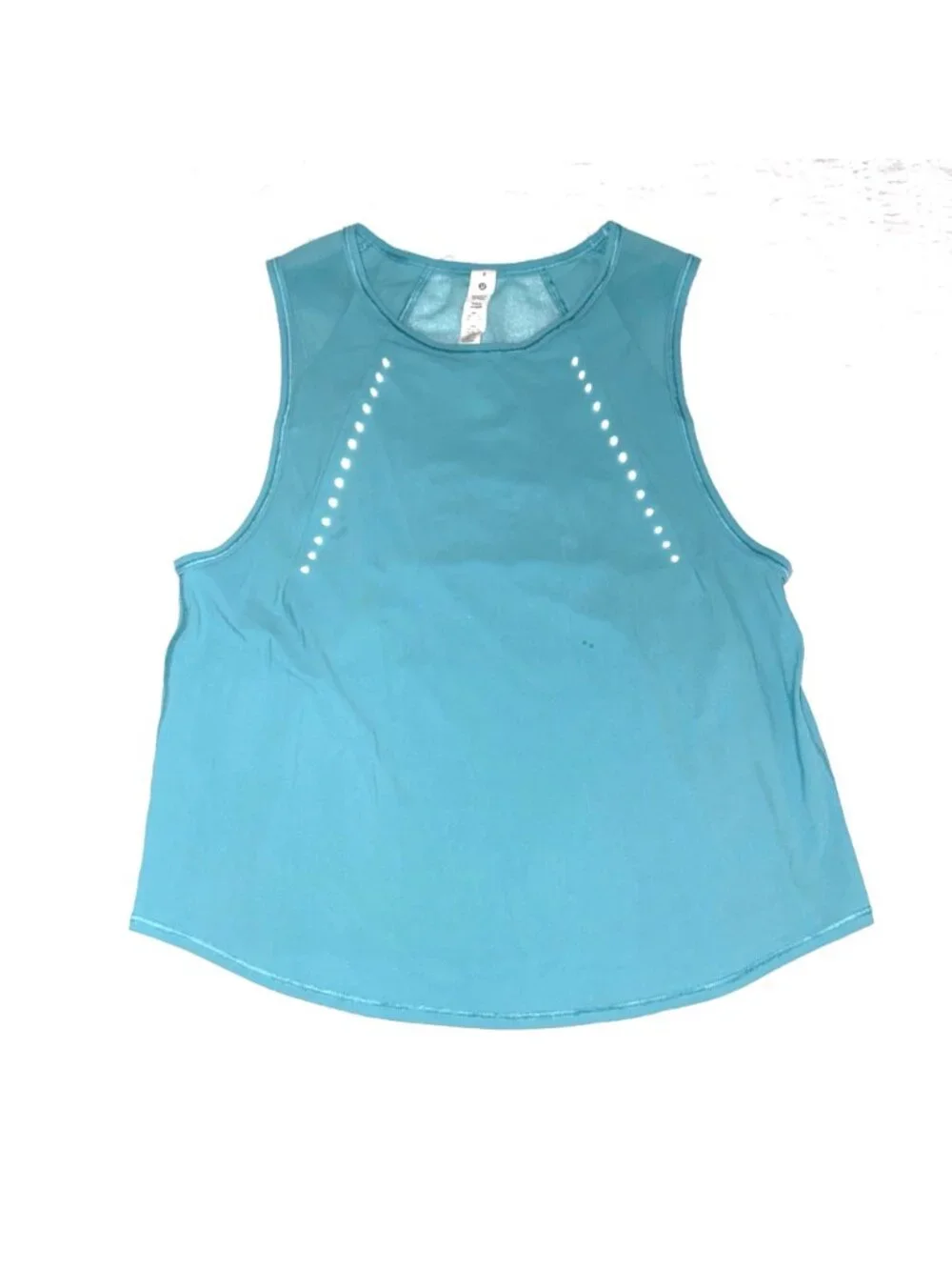 NWOT Lululemon Sculpt Cropped Tank Top Tidal Teal Running Athletic Shirt Size 2 - Picture 7 of 9